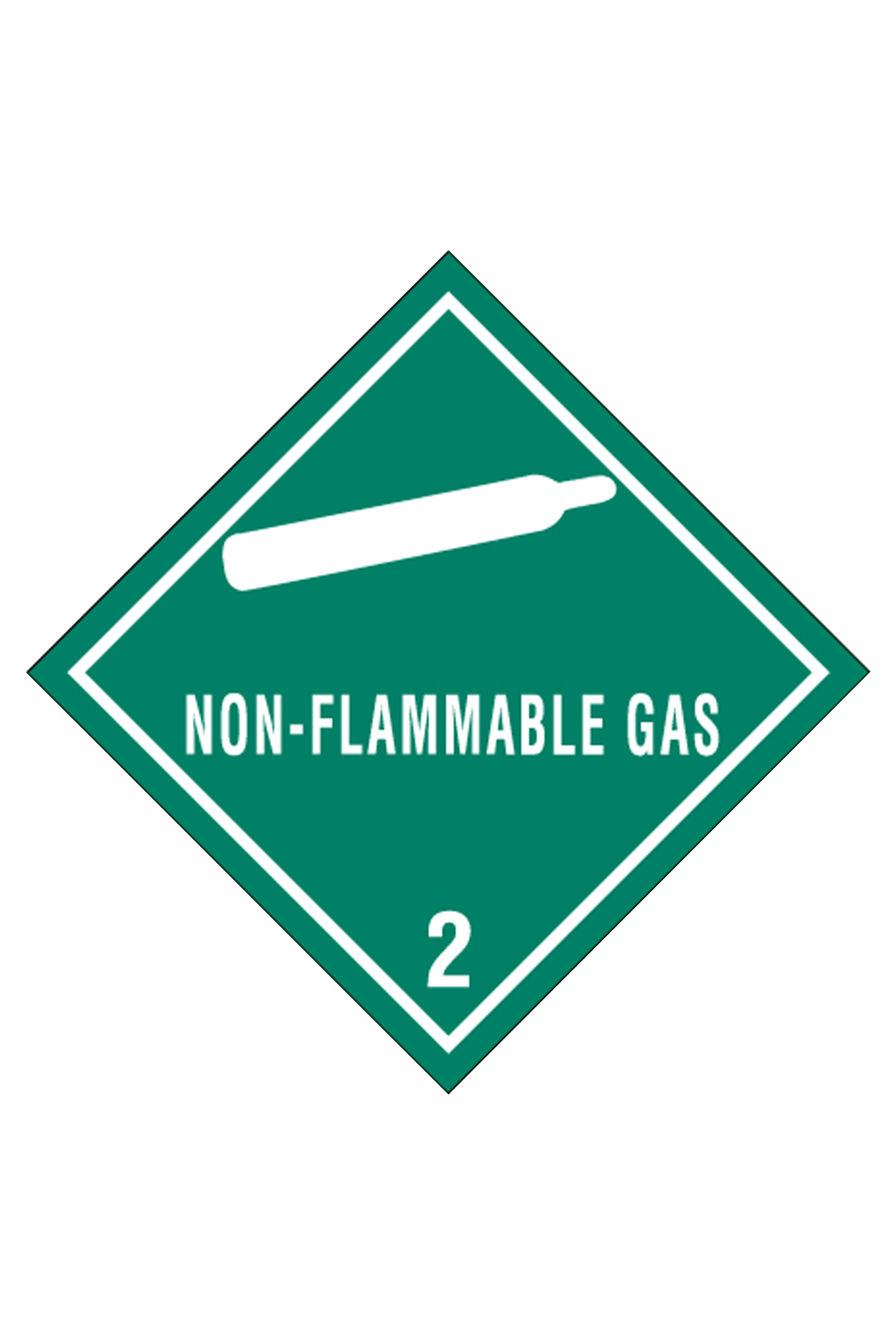 4 x 4" NonFlammable Gas Hazard Class 2 Label 500' per roll