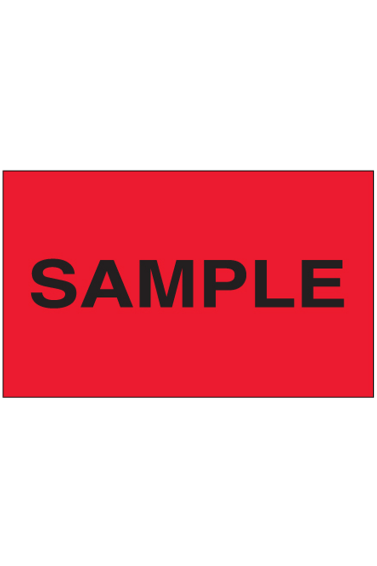 3 x 5 sample label 500 per roll
