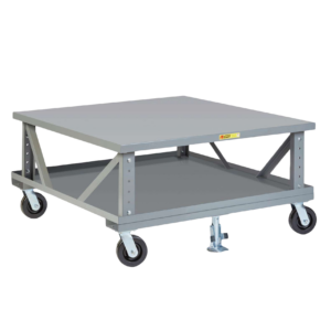 Ergonomic Adjustable Height Mobile Pallet Stand With Lower Deck
