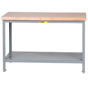 Little Giant Butcher Block Top Tables 24 x 24 Stationary adjustable-height Lower-Shelf