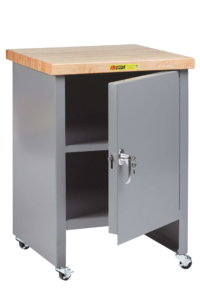 Little Giant Compact Work Center Cabinet with Locking Door 24 x 24 w/Center-Shelf 3inch Stem Casters Mobile