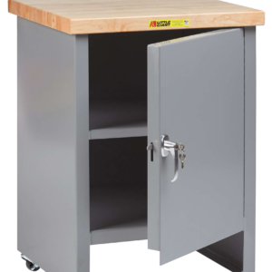 Little Giant Compact Work Center Cabinet with Locking Door 24 x 24 w/Center-Shelf 3inch Stem Casters Mobile