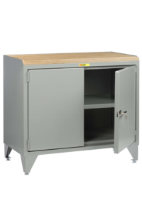 Little Giant Counter Height Bench Cabinet with Welded Center Shelf 24 x 48 Solid Doors 1-3/4 inch Butcher-Block