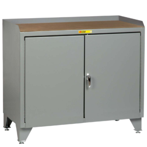 Little Giant Counter Height Bench Cabinet with Welded Center Shelf 24 x 36 Solid Doors 1/4 inch Hardboard-Over-Steel