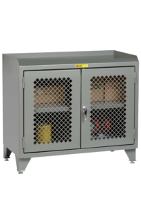 Little Giant Counter Height Bench Cabinet with Welded Center Shelf 24 x 36 Clearview Doors Powder-Coated-Steel