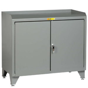 Little Giant Counter Height Bench Cabinet with Welded Center Shelf 24 x 48 Solid Doors Powder-Coated-Steel