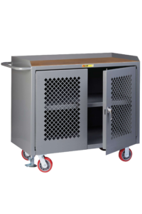 Little Giant Mobile Bench Cabinets with Clearview Doors 24 x 36 1-center-shelf 1/4 inch Hardboard-Over-Steel