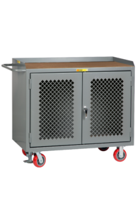 Little Giant Mobile Bench Cabinets with Clearview Doors 24 x 36 no-center-shelf 1/4 inch Hardboard-Over-Steel