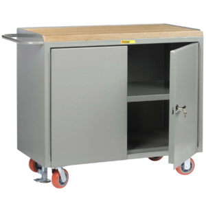Mobile Bench Cabinets With Locking Doors