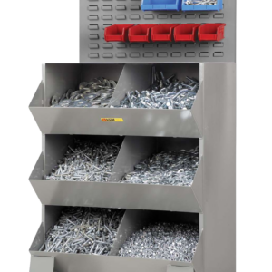 Mobile Storage Bins With Louvered Panel 15 X 32 3 per level, 9 total