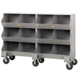 Mobile Storage Bins Double 15 X 64 4 per level, 12 total