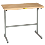 Stand Up Workstation With Butcher Block Top