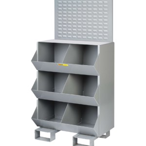 Stationary Storage Bins With Louvered Panel