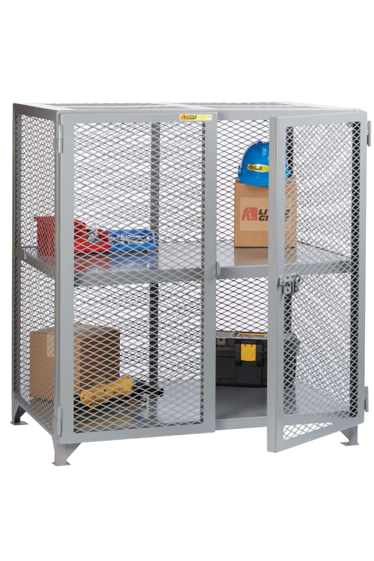 Visible Contents Welded Storage Lockers 24 X 60 1-center-shelf
