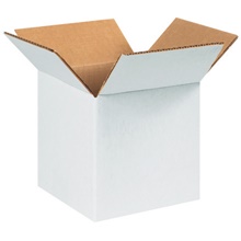7 x 7 x 7″ White Corrugated Boxes