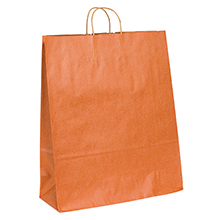 16 x 6 x 19 1/4″ Orange Tinted Shopping Bags (200/case)