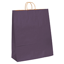 16 x 6 x 19 1/4″ Purple Tinted Shopping Bags (200/case)