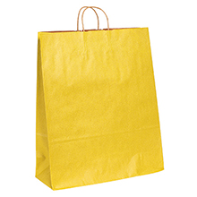 16 x 6 x 19 1/4″ Yellow Tinted Shopping Bags (200/case)