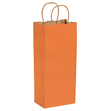 5 1/2 x 3 1/4 x 13″ Orange Tinted Shopping Bags (250/case)