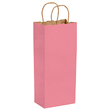 5 1/2 x 3 1/4 x 13″ Pink Tinted Shopping Bags (250/case)