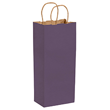 5 1/2 x 3 1/4 x 13″ Purple Tinted Shopping Bags (250/case)