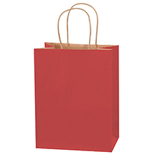 8 x 4 1/2 x 10 1/4″ Red Tinted Shopping Bags (250/case)