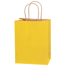 8 x 4 1/2 x 10 1/4″ Yellow Tinted Shopping Bags (250/case)