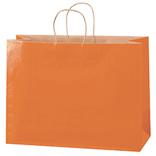 16 x 6 x 12″ Orange Tinted Shopping Bags (250/case)