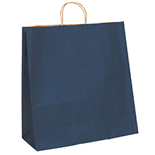 18 x 7 x 18 3/4″ Navy Tinted Shopping Bags (200/case)