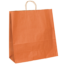 18 x 7 x 18 3/4″ Orange Tinted Shopping Bags (200/case)