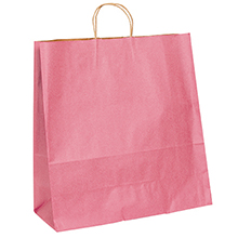 18 x 7 x 18 3/4″ Pink Tinted Shopping Bags (200/case)