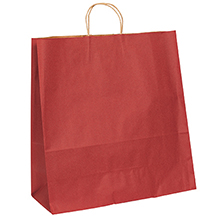 18 x 7 x 18 3/4″ Red Tinted Shopping Bags (200/case)