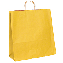 18 x 7 x 18 3/4″ Yellow Tinted Shopping Bags (200/case)