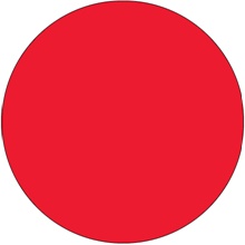 2″ Circles - Fluorescent Red Removable Labels (500/roll)