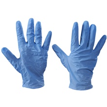 Vinyl Gloves - Blue - 5 Mil - Powder Free - Large