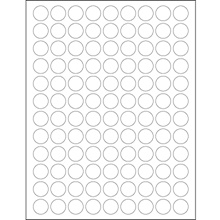 3/4″ White Circle Laser Labels