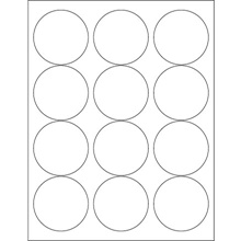 2 1/2″ Glossy White Circle Laser Labels