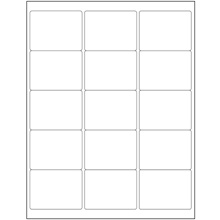 2 5/8 x 2″ White Rectangle Laser Labels (15/sheet | 1500/case)