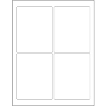 3 3/4 x 4 3/4″ White Rectangle Laser Labels (4/sheet | 400/case)