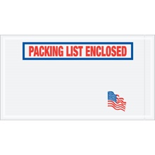 5 1/2 x 10″ U.S.A. Flag ″Packing List Enclosed″ Envelopes (1000/case)
