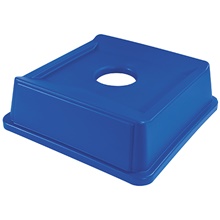 Rubbermaid® Square Recycling Bottle and Can Lid  - 35 & 50  Gallon, Blue