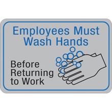 Employees Must Wash Hands… 6 x 9