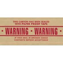 3″ x 450' ″Warning″ Tape Logic® #7500 Messaged Reinforced Water Activated Tape