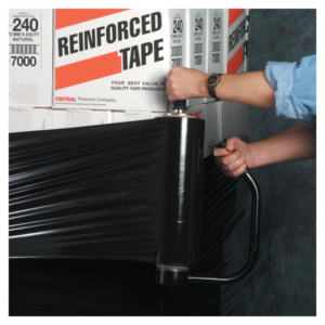 15″ x 1,500' - 80 Gauge - Opaque (Black) Hand Stretch Film (4/case)