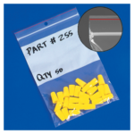 4 Mil Minigrip® White Block Reclosable Bags w/ Hang Hole