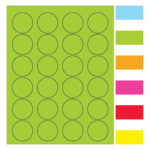 Fluorescent Circle Laser Labels