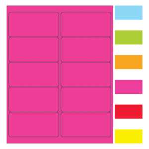 Fluorescent Removable Rectangle Laser Labels