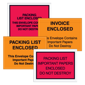 Packing List/Important Papers Enclosed Envelopes