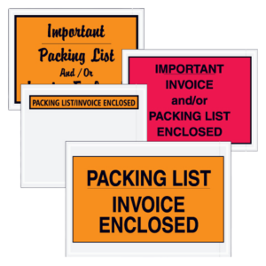 Packing List/Invoice Enclosed Envelopes