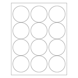 Glossy White Circle Laser Labels